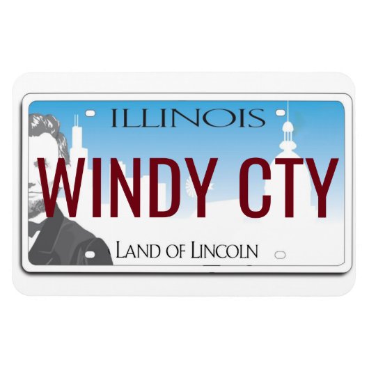 Magnet Flexible Plaque de licence Illinois flexible (Horizontal)