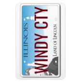 Magnet Flexible Plaque de licence Illinois flexible (Vertical)