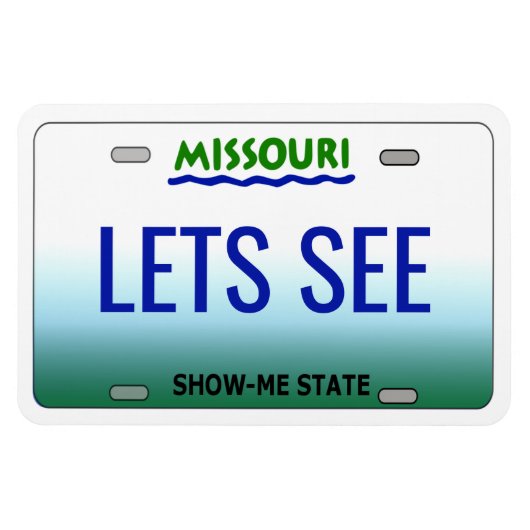 Magnet Flexible Plaque de licence Missouri flexible (Horizontal)