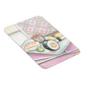 Magnet Flexible Plaque de sushi assorté avec baguettes (Côté Droit)