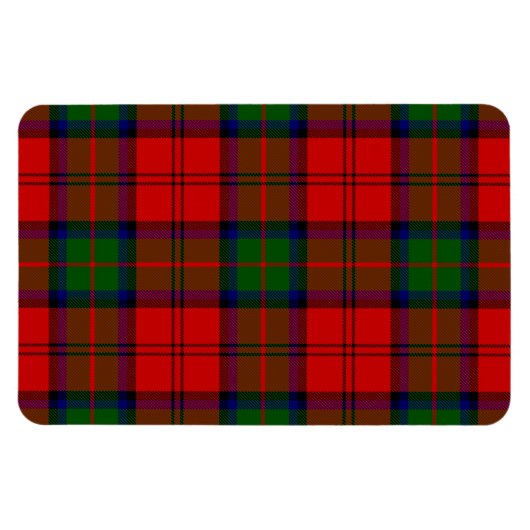 Magnet Flexible Plaque vert rouge tartan MacDuff (Horizontal)