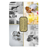 Magnet Flexible Plaque vintage Classique Quatre Photo Enregistrer (Vertical)