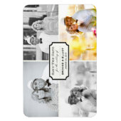 Magnet Flexible Plaque vintage Classique Quatre Photo Enregistrer (Vertical)