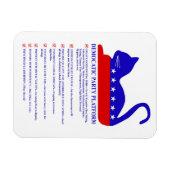 Magnet Flexible Plate-forme du Parti Démocratique Drôle Chat polit (Horizontal)