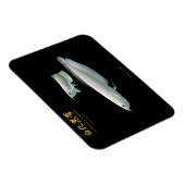 Magnet Flexible platinum Black Arowana (Côté Droit)