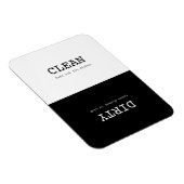 Magnet Flexible Plats salés minimaux propres rappelant le blanc no (Côté Droit)