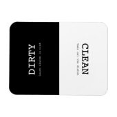 Magnet Flexible Plats salés minimaux propres rappelant le blanc no (Horizontal)