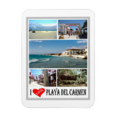 Magnet Flexible Playa Del Carmen - Mexique - I Love - (Vertical)