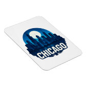 Magnet Flexible Pleine lune Skyline de Chicago (Côté Droit)