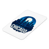 Magnet Flexible Pleine lune Skyline de Chicago (Côté Gauche)
