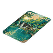 Magnet Flexible Plitvice Lakes National Park Illustration Travel (Côté Gauche)