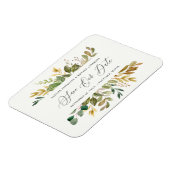 Magnet Flexible Plum violet, rose, bordeaux + or mariage floral (Côté Gauche)