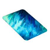 Magnet Flexible Plume Abstraite Bleu Vert (Côté Droit)
