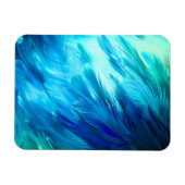 Magnet Flexible Plume Abstraite Bleu Vert (Horizontal)