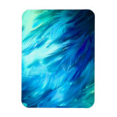 Magnet Flexible Plume Abstraite Bleu Vert (Vertical)