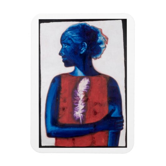 Magnet Flexible Plumes blanches (Vertical)