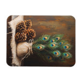 Magnet Flexible Plumes Peacock à vie fixe Pinecones Flexible (Horizontal)