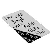 Magnet Flexible Poches de chien d'argent noir Arrière - plan d'imp (Côté Droit)