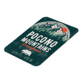 Magnet Flexible Poconos Pennsylvania PA Mountain Cadeau Retro (Côté Gauche)