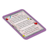 Magnet Flexible Poème d'art en toile d'infirmière à la retraite pa (Côté Droit)