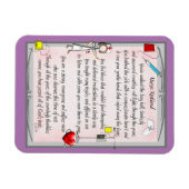 Magnet Flexible Poème d'art en toile d'infirmière à la retraite pa (Horizontal)