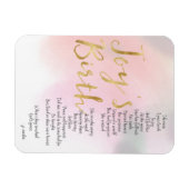 Magnet Flexible Poème de naissance de Joy (Horizontal)