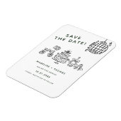 Magnet Flexible Poignée À La Main Scribble Disco Mariage Enregistr (Côté Gauche)