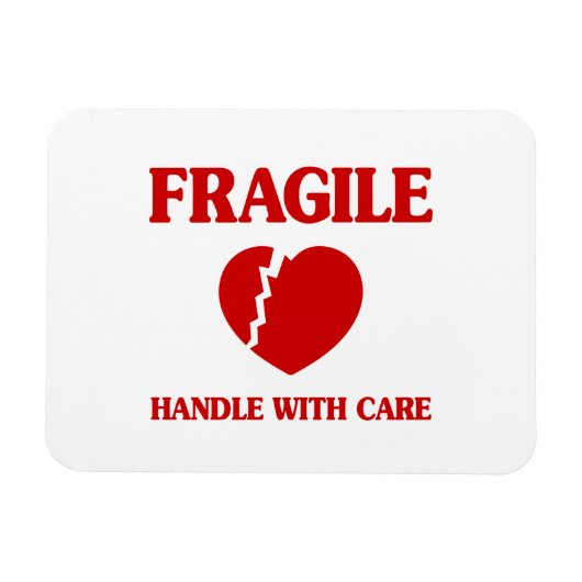 Magnet Flexible Poignée Cardiaque Fragile Avec Soin (Horizontal)