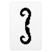 Magnet Flexible Poignée de 8 bits Pixel Moustache (Vertical)