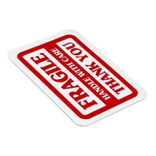 Magnet Flexible Poignée Fragile Avec Soin (Côté Droit)