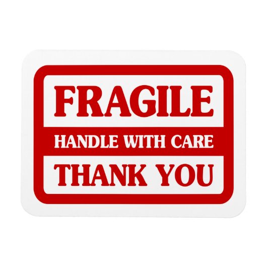 Magnet Flexible Poignée Fragile Avec Soin (Horizontal)