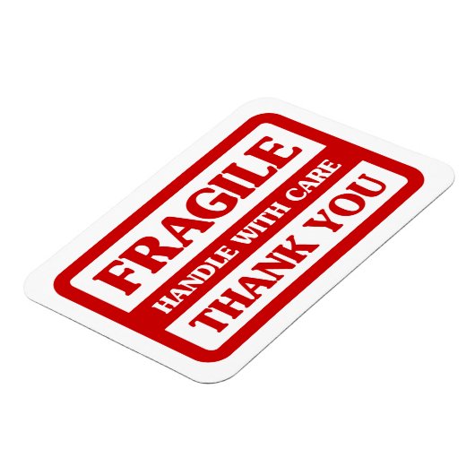 Magnet Flexible Poignée Fragile Avec Soin (Côté Gauche)