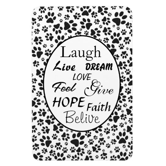 Magnet Flexible Poignées de chien noir et blanc Aimant à point Pol (Vertical)