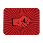 Magnet Flexible Poing révolutionnaire rouge (Horizontal)