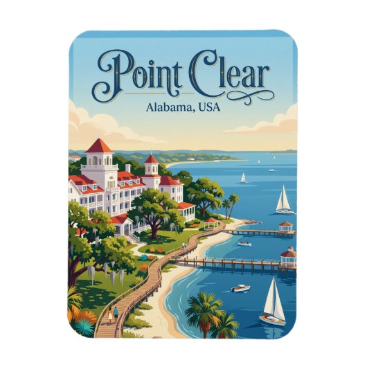 Magnet Flexible Point Clear Alabama (Vertical)