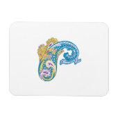 Magnet Flexible Point, Sherpa Blue, Design de sable doré (Horizontal)