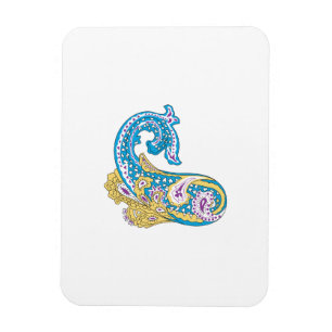 Magnet Flexible Point, Sherpa Blue, Design de sable doré