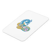 Magnet Flexible Point, Sherpa Blue, Design de sable doré (Côté Gauche)