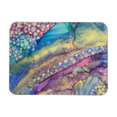 Magnet Flexible Points colorés Encre d'alcool Liquide Art Abstrait (Horizontal)