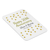 Magnet Flexible Points dorés scintillent joyeux 20e anniversaire d (Côté Droit)
