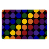 Magnet Flexible Pois arc-en-ciel en noir (Horizontal)