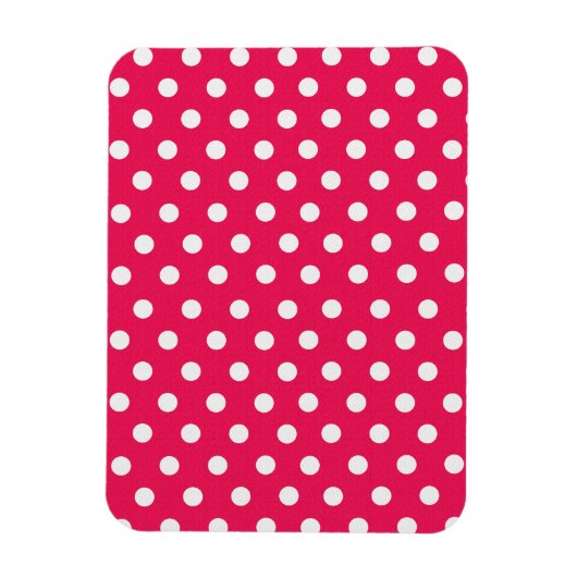 Magnet Flexible Pois Rose Et Blanc (Vertical)