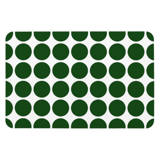 Magnet Flexible Pois verts en blanc (Horizontal)