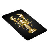 Magnet Flexible Poisson à langouste polygonale dorée sur noir (Côté Droit)