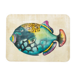 Magnet Flexible Poisson Aquarium bleu et violet