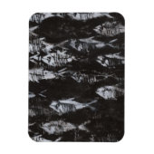 Magnet Flexible Poisson blanc fossile sur Arrière - plan noir (Vertical)