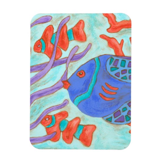 Magnet Flexible Poisson de couleur pop (Vertical)