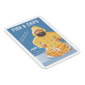 Magnet Flexible Poisson et Frites (Côté Droit)