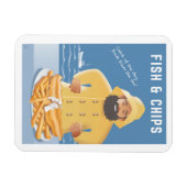 Magnet Flexible Poisson et Frites (Horizontal)