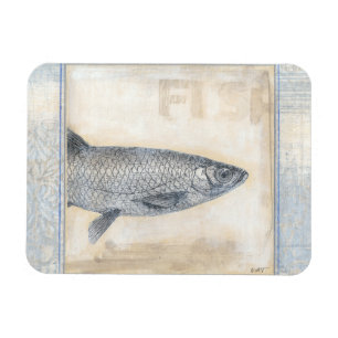 Magnet Flexible Poisson gris sur Arrière - plan beige